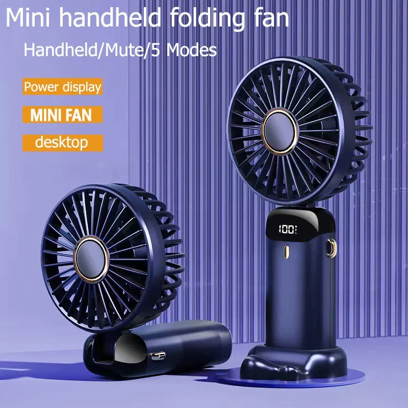Ventilador portátil dobrável com display