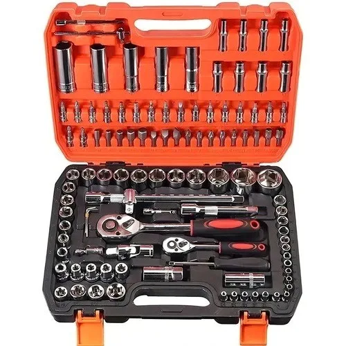 Conjunto de 108 ou 53 Peças de Ferramentas Soquete Sextavado Catraca Chave Maleta Multi-função Profissional