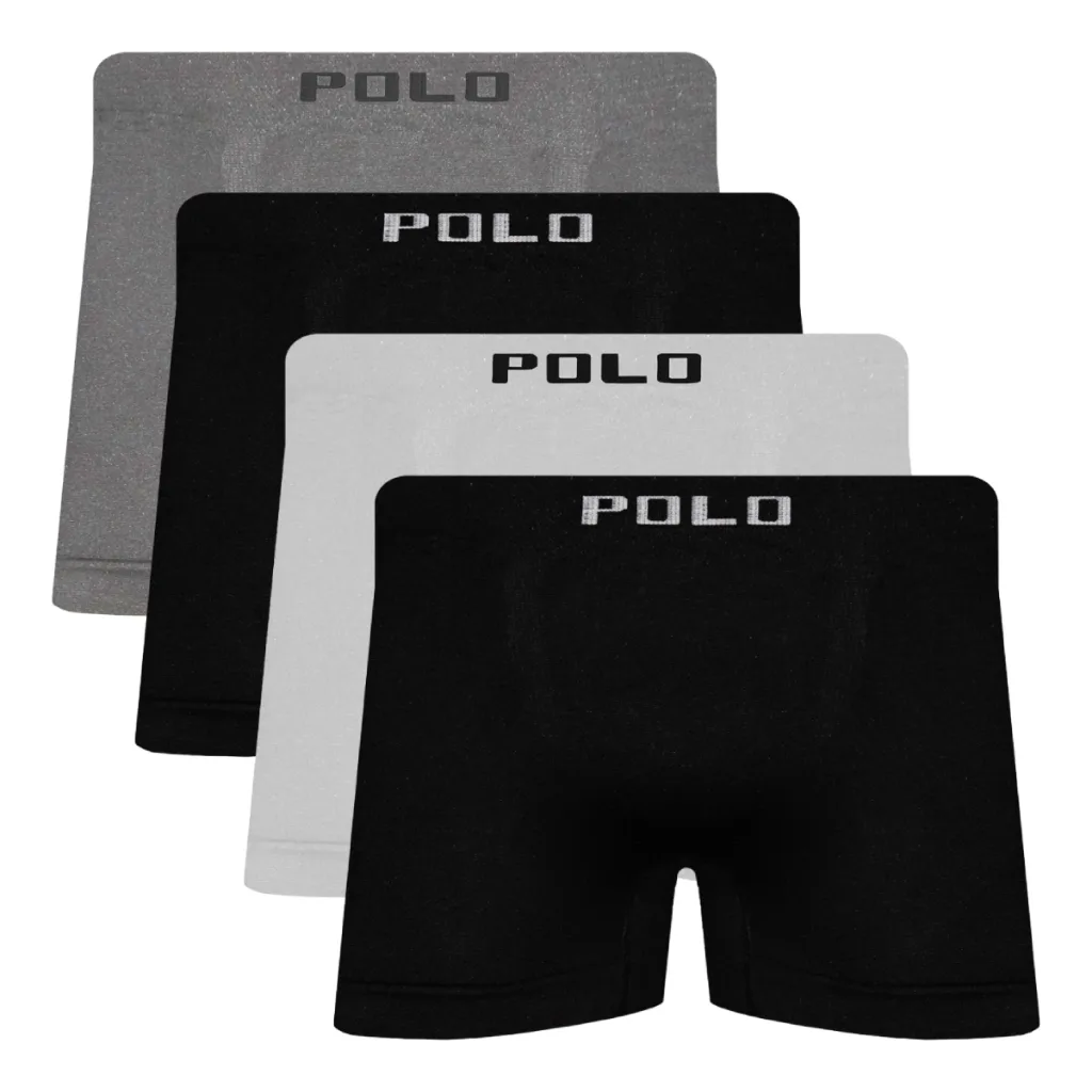 Kit com 4 cuecas boxer masculinas
