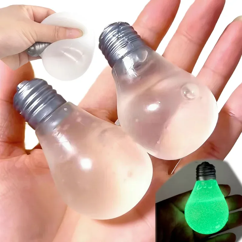 Brinquedo sensorial em formato de lâmpada luminosa