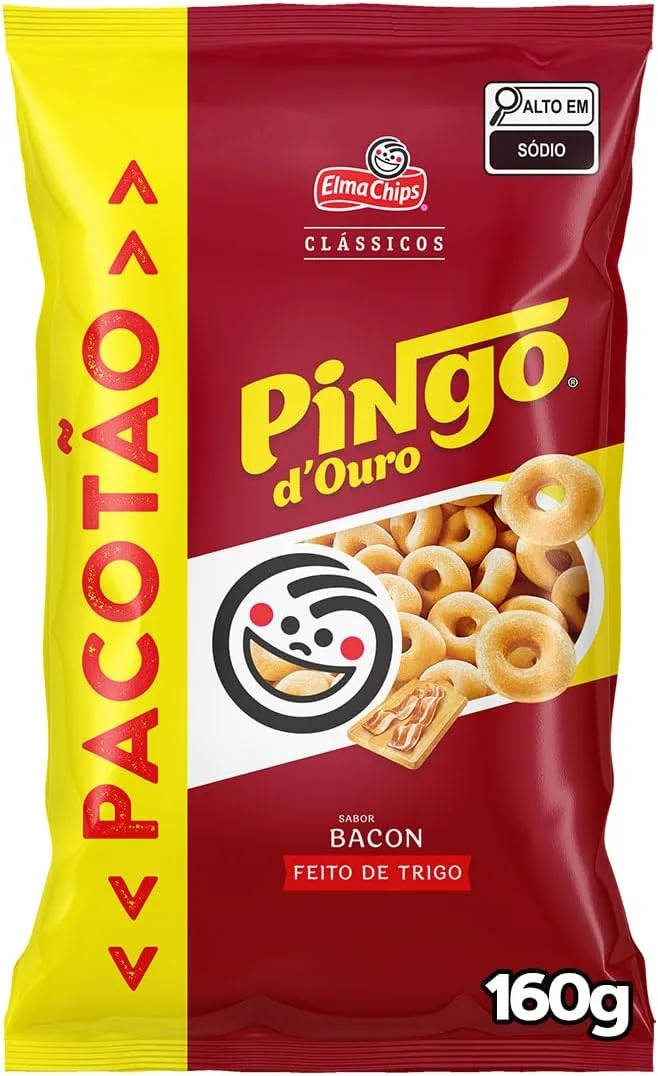 Salgadinho de bacon Elma Chips Pingo Douro 160 g