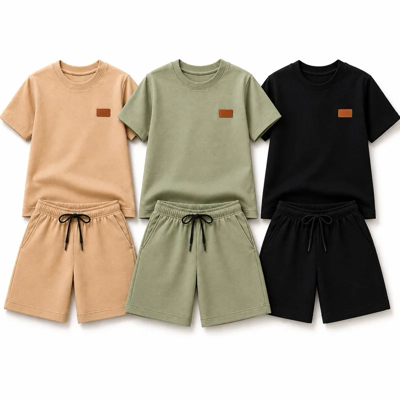 Kit infantil masculino com camiseta e shorts