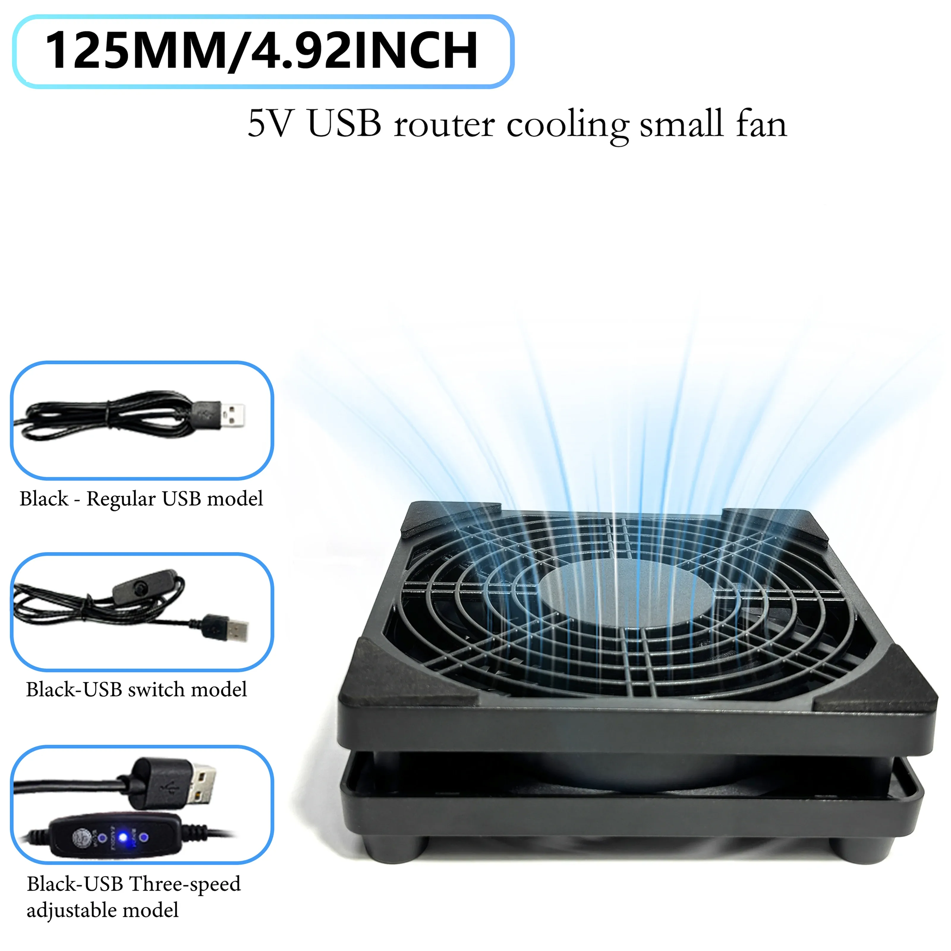Ventilador USB de 120 mm para dispositivos eletrônicos