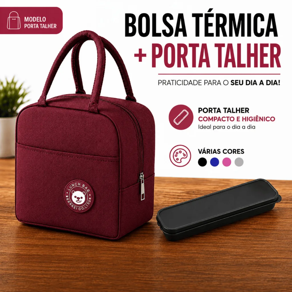Bolsa térmica para marmita com porta-talher