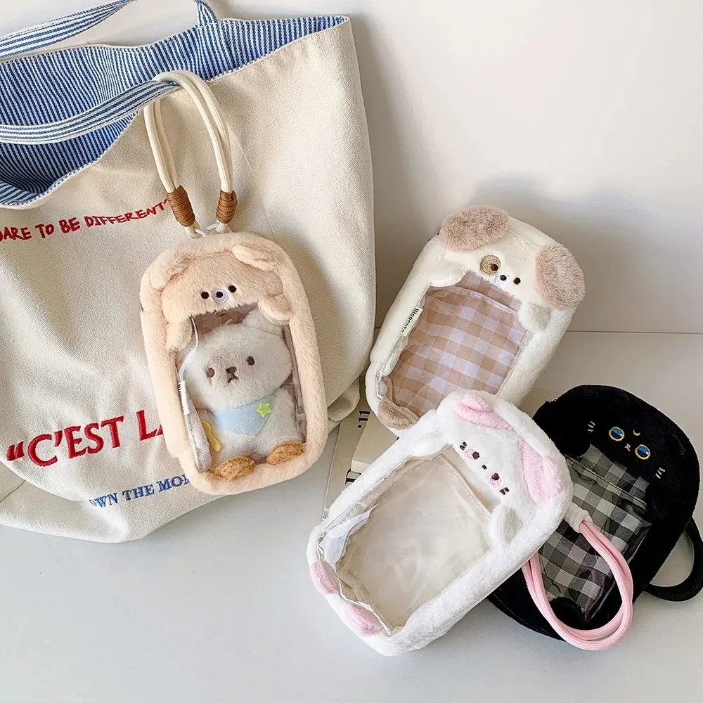 Mochila infantil em formato de cachorro e gato