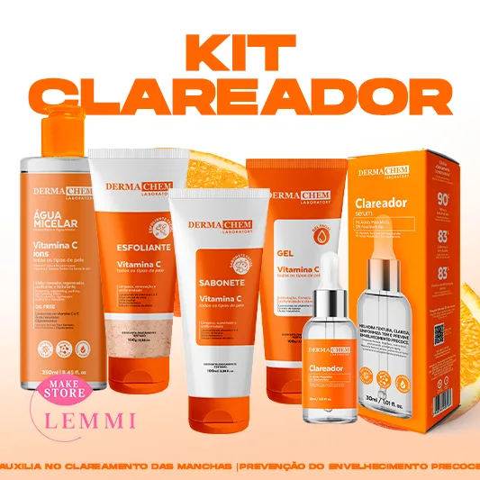 Kit de skincare Dermachem com vitamina C
