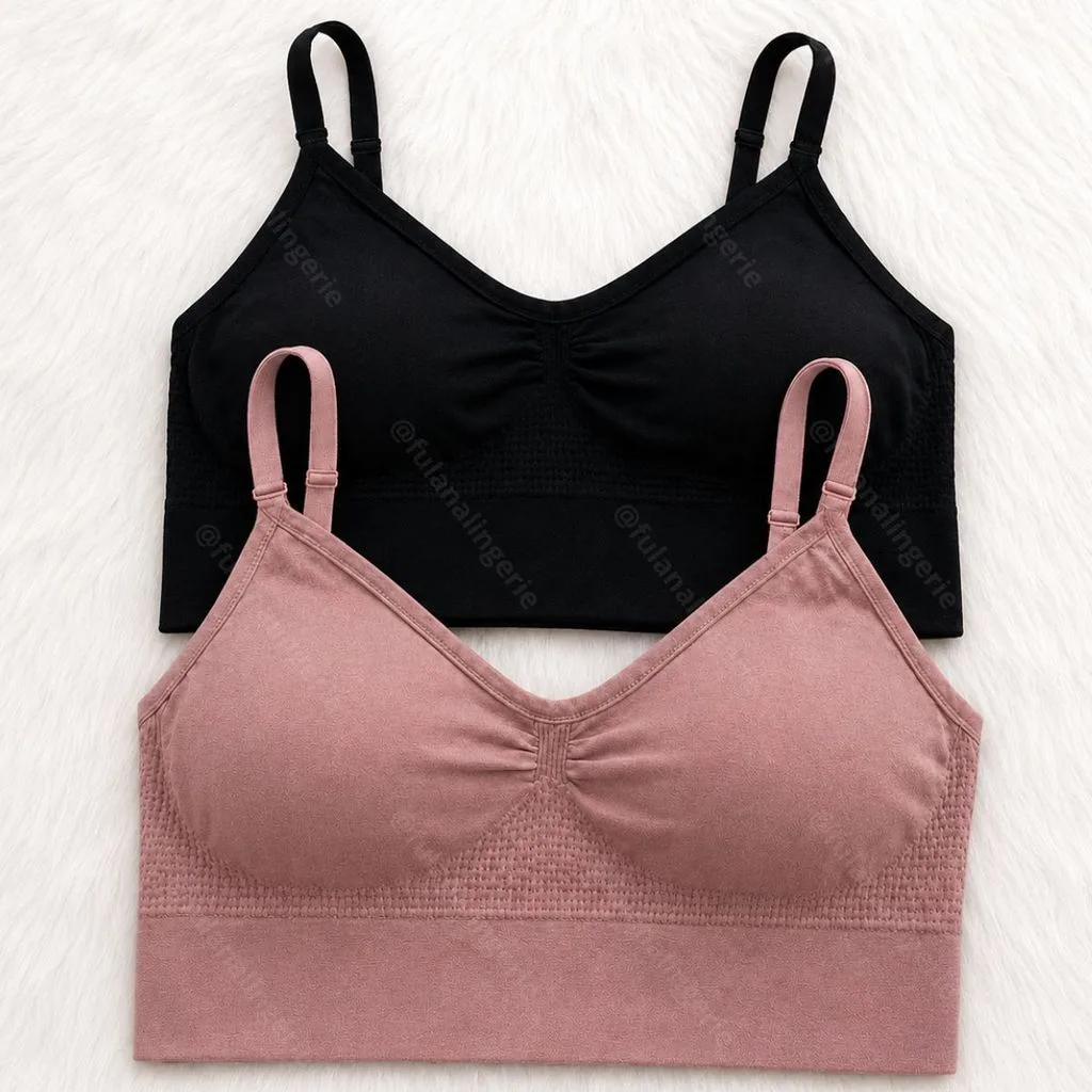 Kit com 2 sutiãs de sustentação com bojo