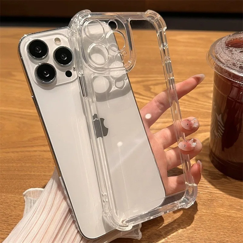 Kit 2 Capinhas para iPhone Anti Impacto Transparente TPU