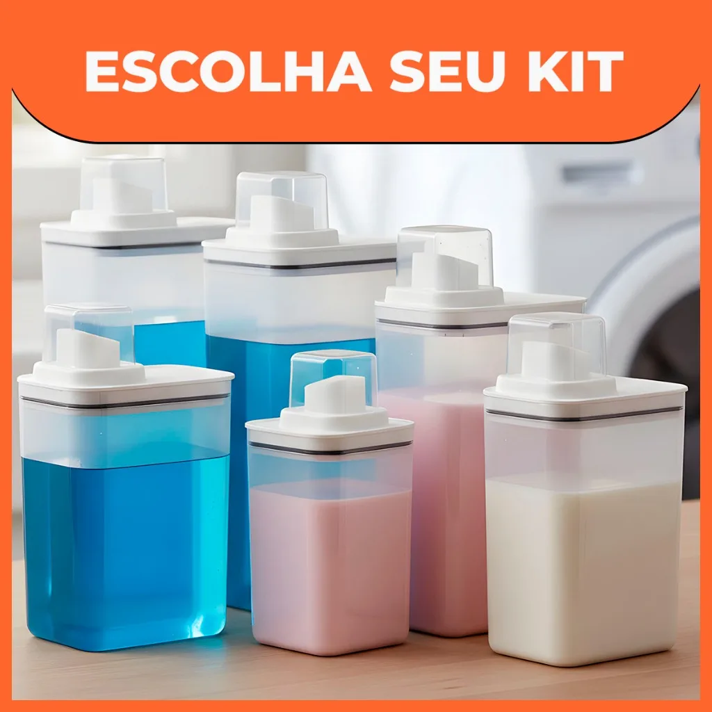 Kit organizador de lavanderia em acrílico