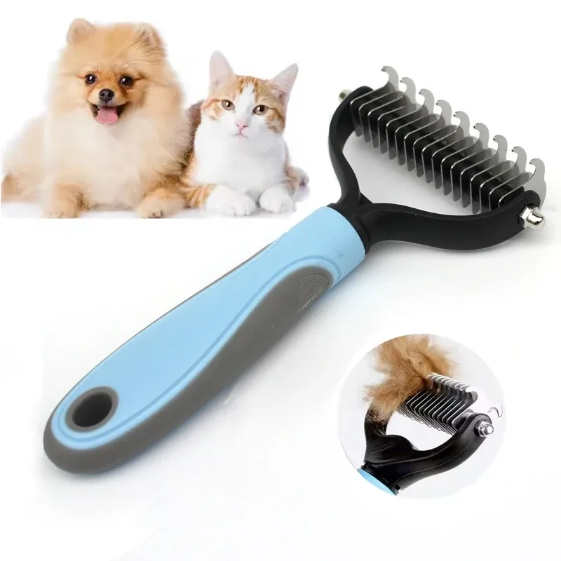Escova para cães e gatos com removedor de subpelo