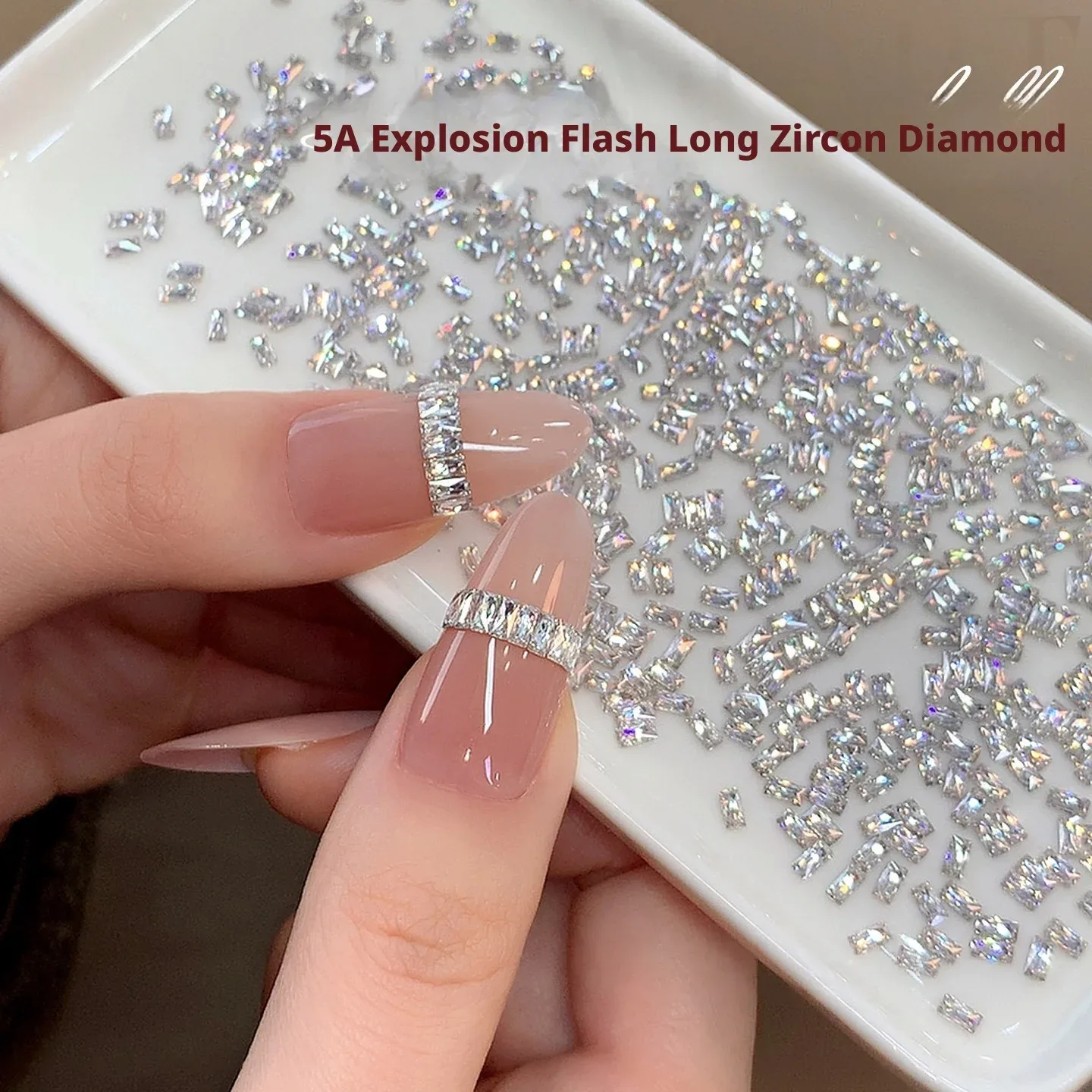 Cristal decorativo champanhe para unhas