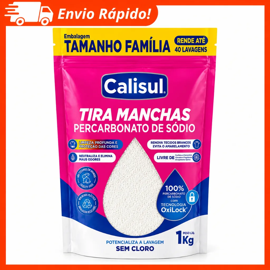 Percarbonato de sódio Calisul para remoção de manchas