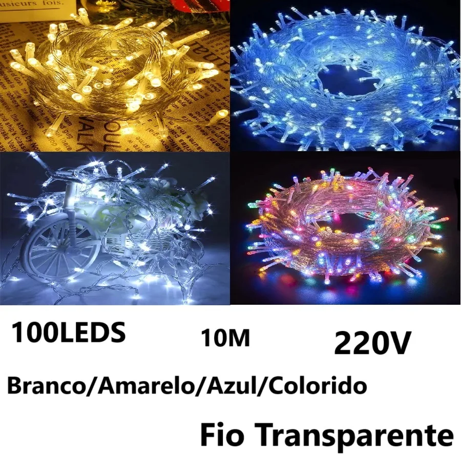 Pisca-pisca de Natal com 100 LEDs