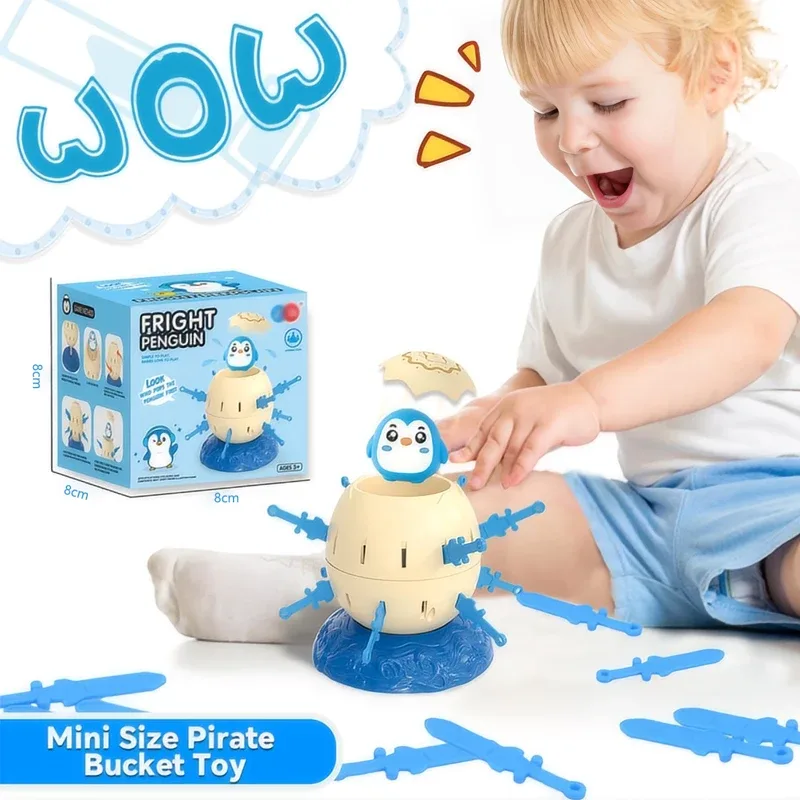 Brinquedo interativo de mesa em formato de pinguim