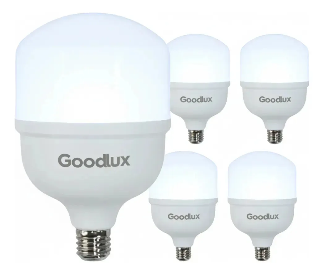 Kit com 5 lâmpadas LED Goodlux de 40 W