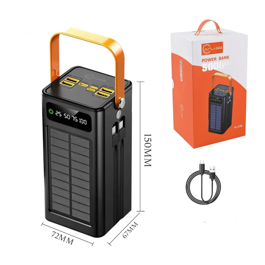 Carregador portátil solar de 50000 mAh