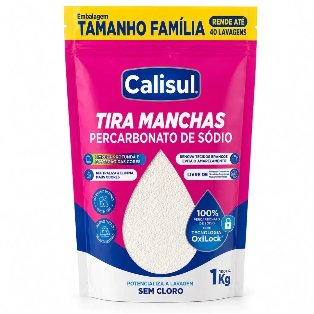 Percarbonato de Sódio 100% Puro Tira Manchas Roupas Brancas e Coloridas