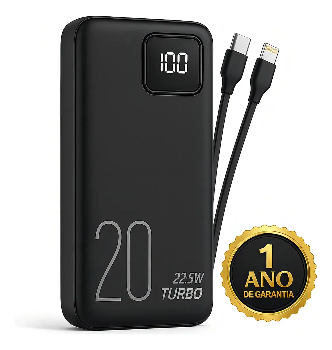 Carregador portátil power bank de 20000 mAh