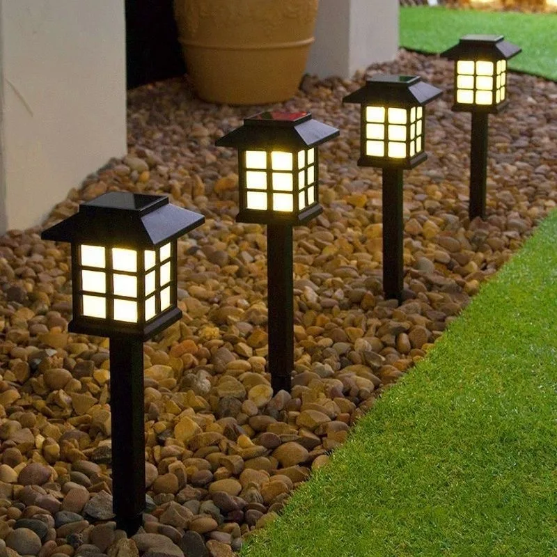 Luminária solar de jardim com LED