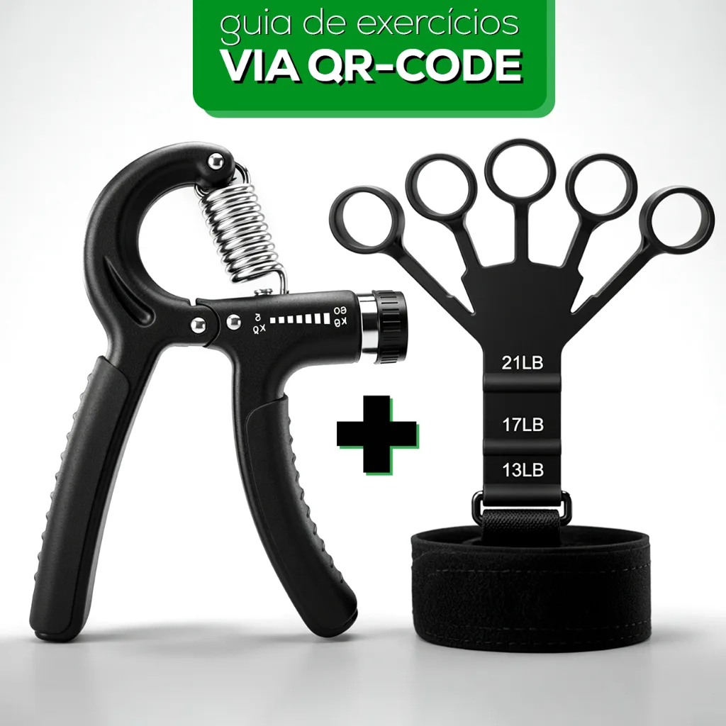 Kit de exercitador para mãos com resistência ajustável