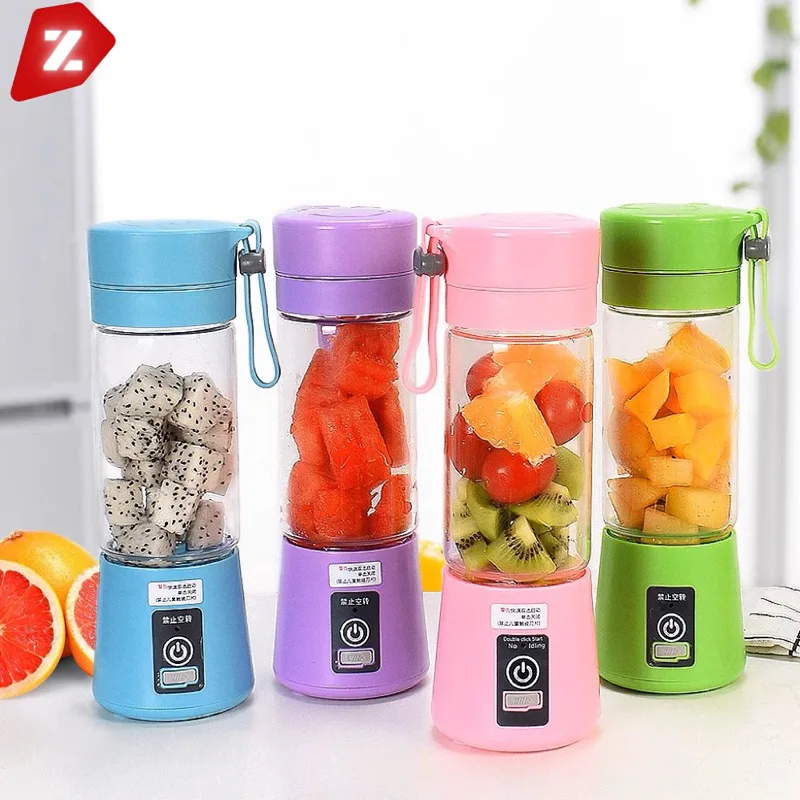 Mini Liquidificador Portátil Shake 6 Lâminas + Cabo USB