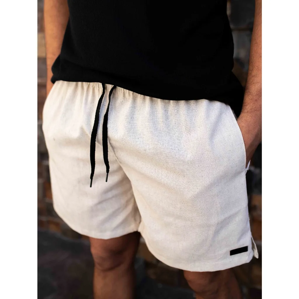 Bermuda masculina plus size de linho