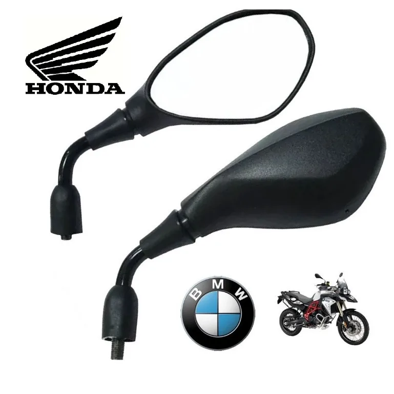Retrovisor Espelho Moto BMW F800 GS Rosca Honda Fixo Haste Curta CB300 Titan Fan CG XRE CB Twister