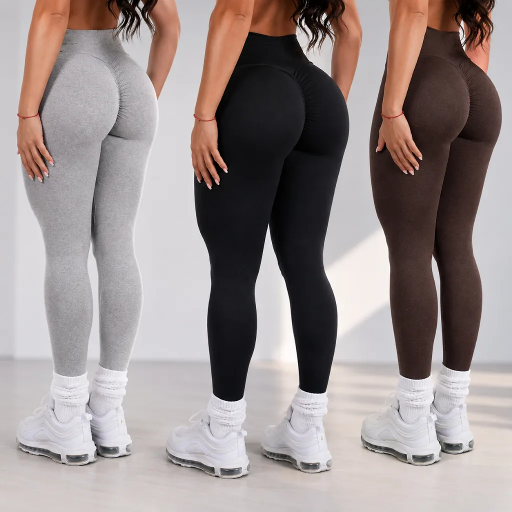 Calça legging feminina de cós alto