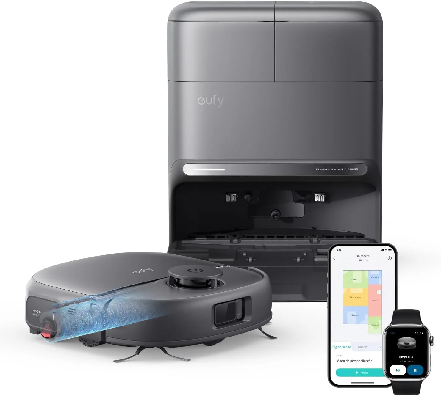Robô aspirador Eufy C28 com função de passar pano