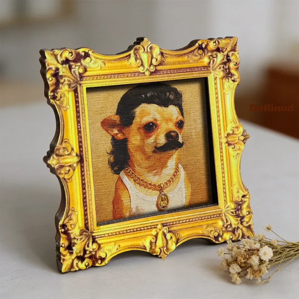 Imã decorativo com retrato de chihuahua