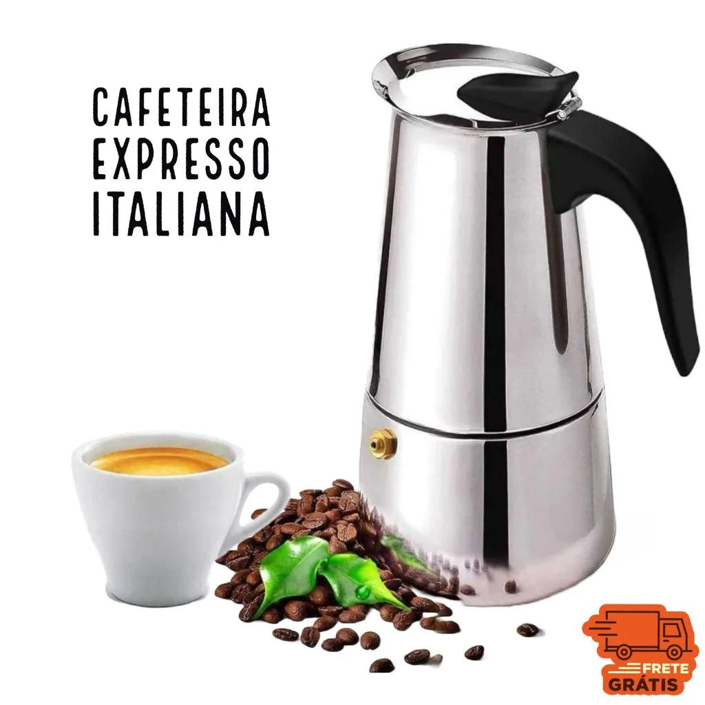 Cafeteira italiana em inox para café expresso