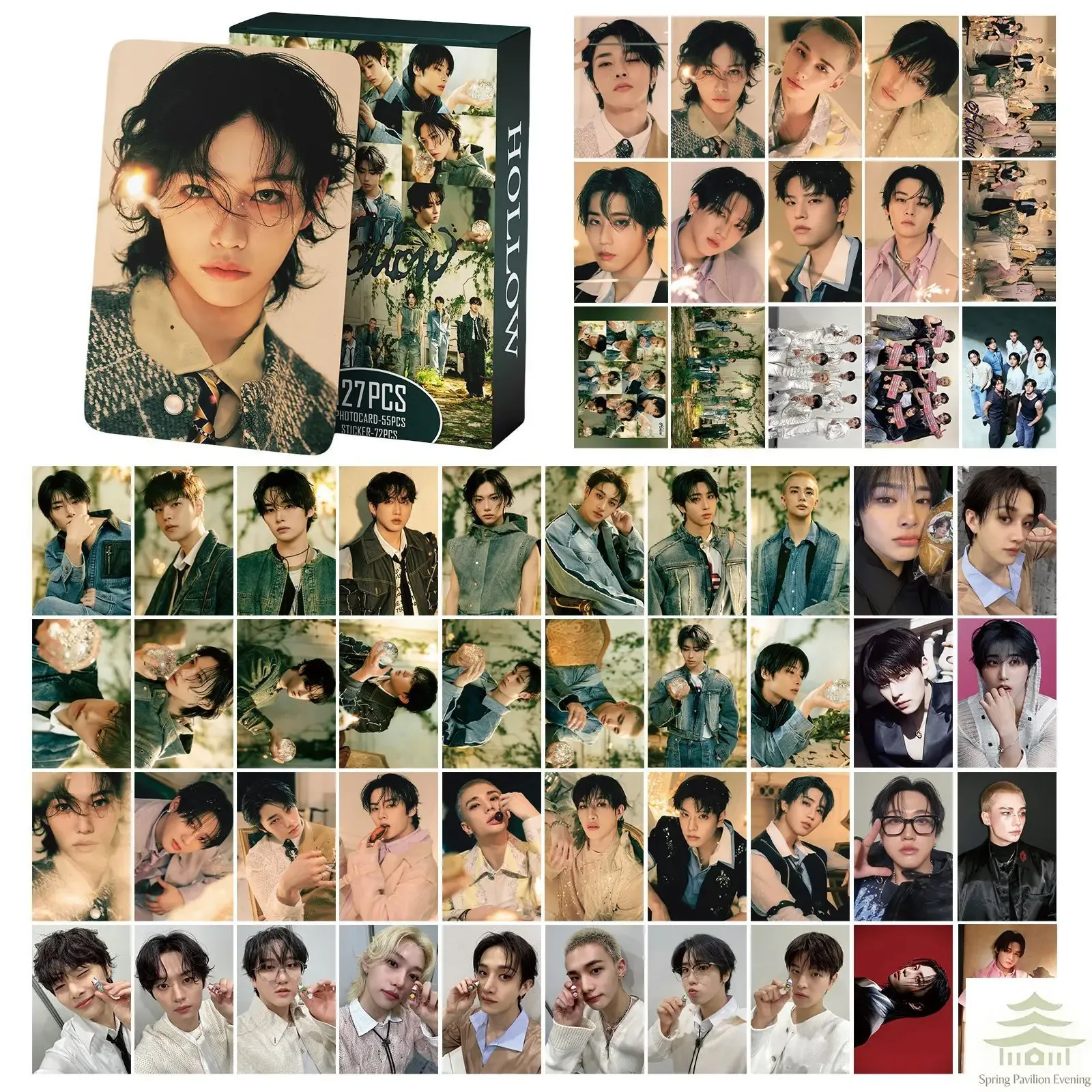 Coleção de cartões K-pop com 127 peças