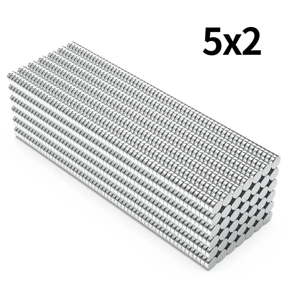 Ímãs de neodímio redondos N35 de 5 x 2 mm