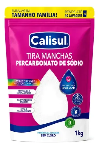 Alvejante de percarbonato de sódio para remover manchas