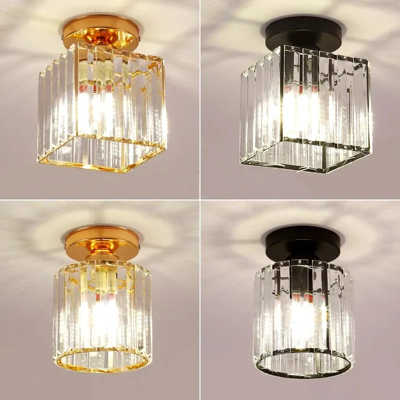Luminária de teto de cristal para corredor