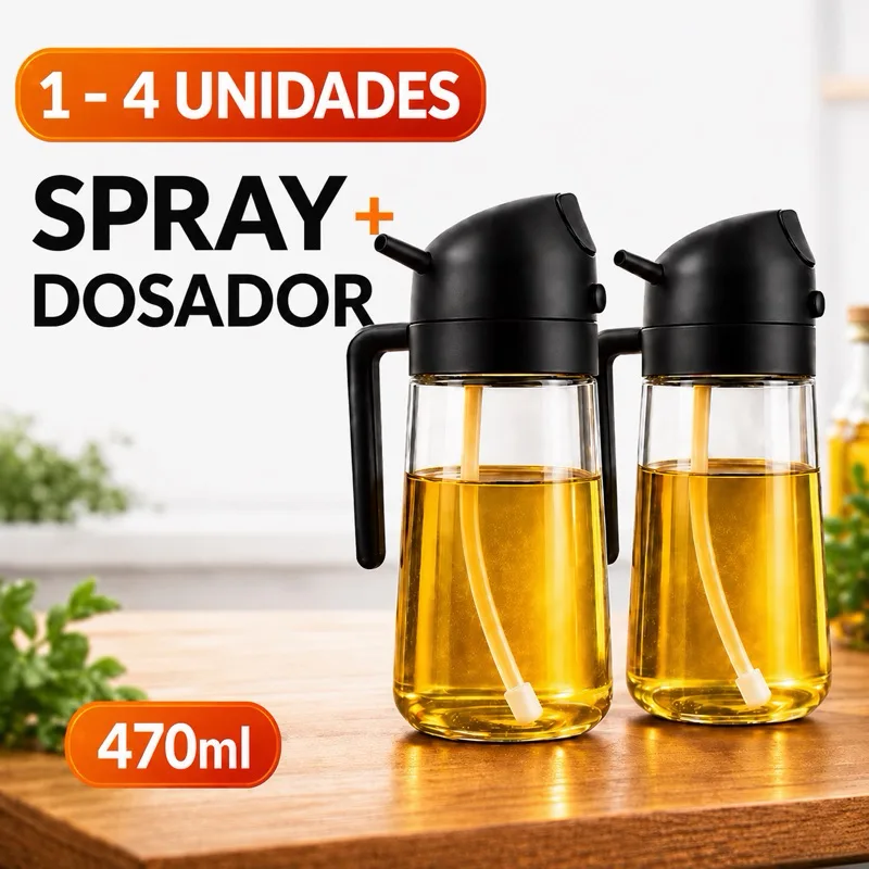 Galheteiro spray de azeite e vinagre 2 em 1