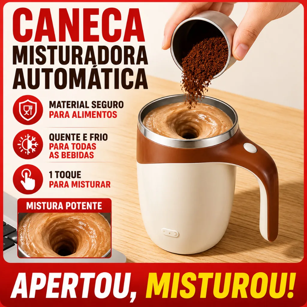 Caneca mixer automática recarregável