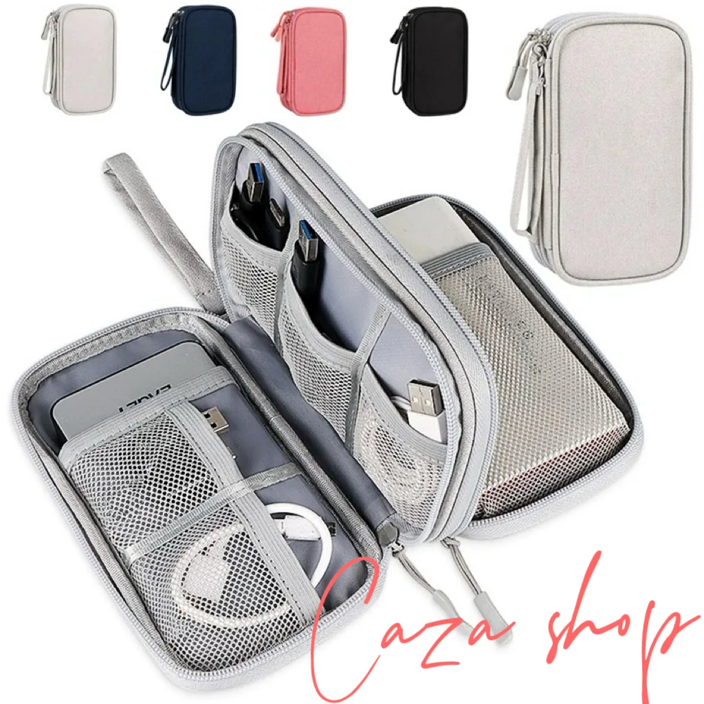 Necessaire organizadora bolsa portátil para celular, cabos e fios