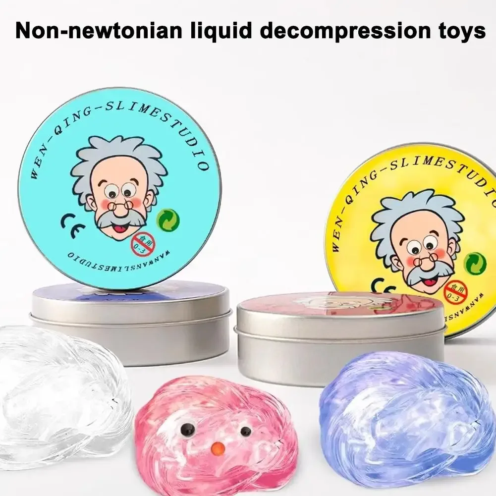 Brinquedo sensorial líquido não newtoniano colorido