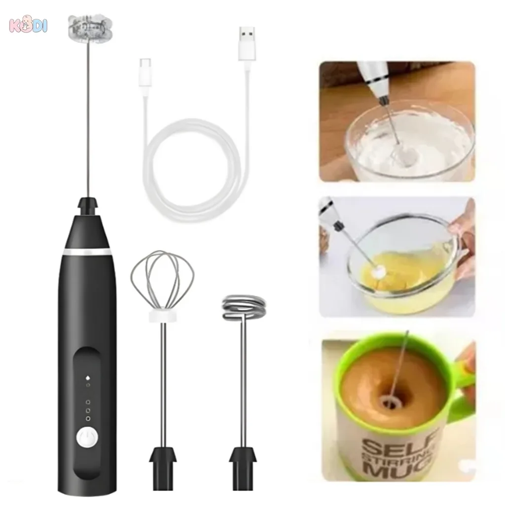 Mini batedor elétrico 2 em 1 para cozinha
