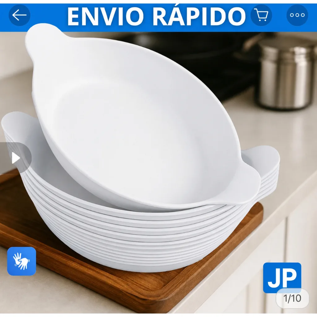Kit de 3 a 10 petisqueiras barquinha canoa para servir