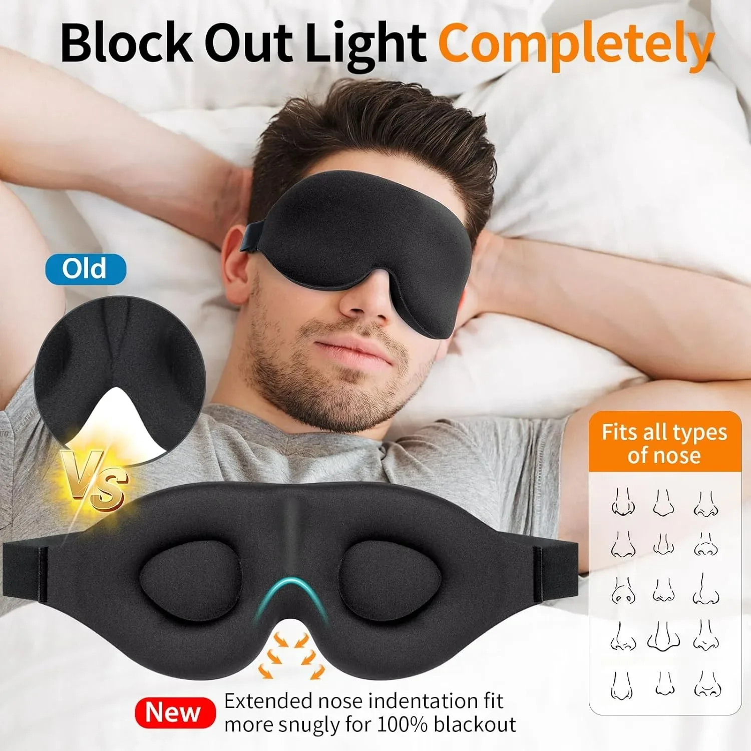 Máscara de olhos 3D para dormir