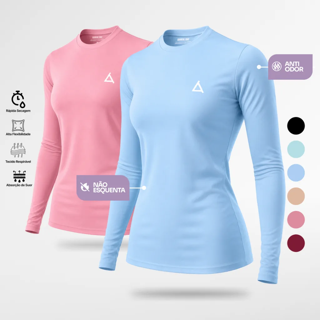 Camiseta térmica feminina para treino