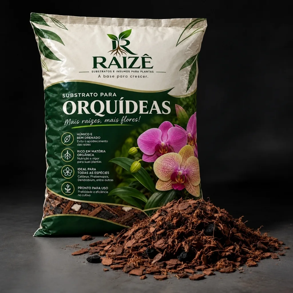 Substrato para orquídeas com casca de pinus