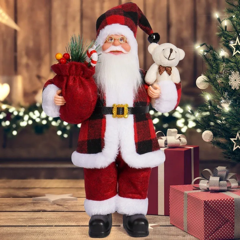 Boneca de pelúcia de Papai Noel para decoração