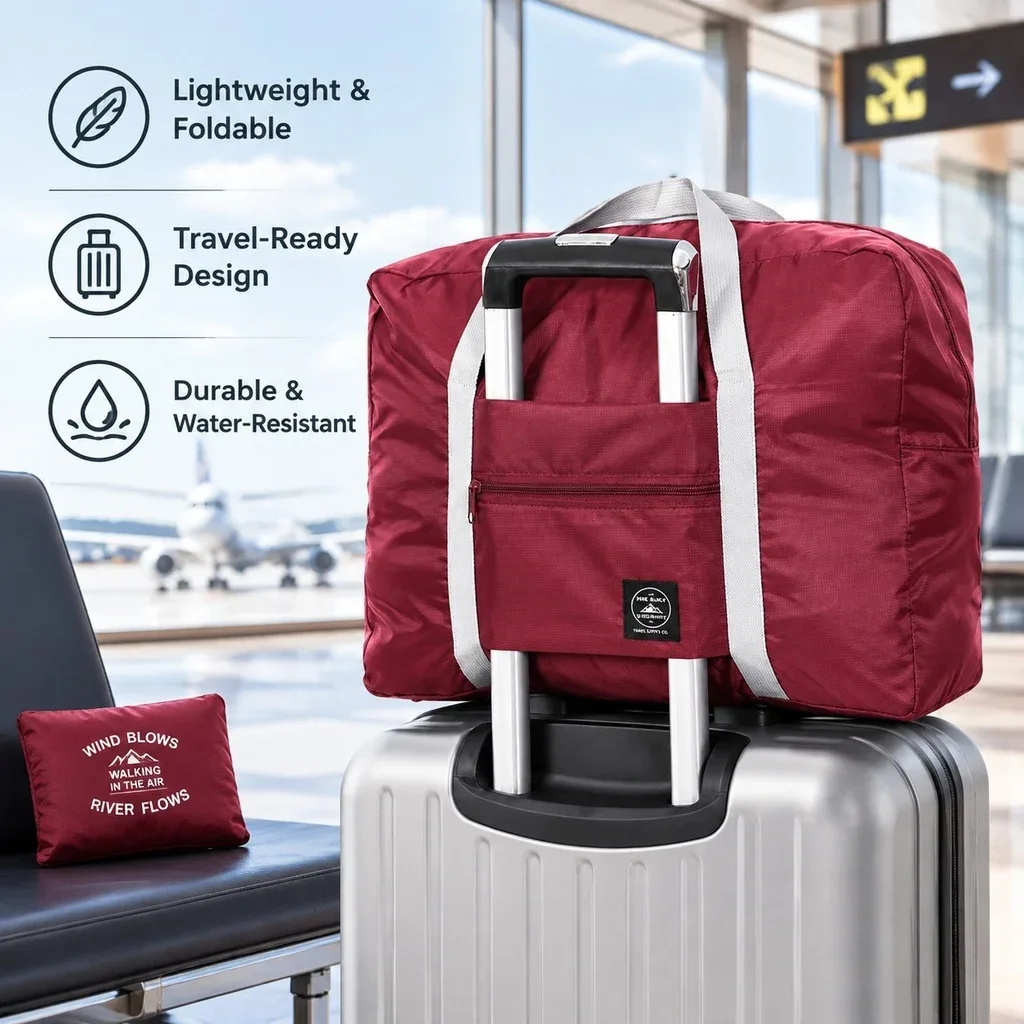 Bolsa de viagem dobrável para bagagem de mão