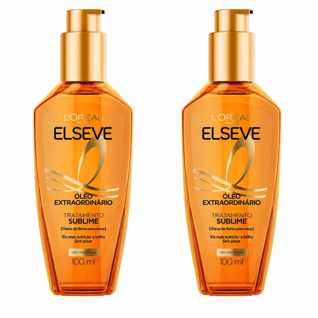 Kit com 2 óleos capilares Elseve de 100 ml
