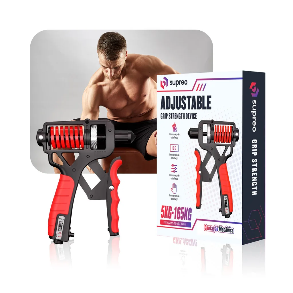 Hand grip com contador digital de 165 kg