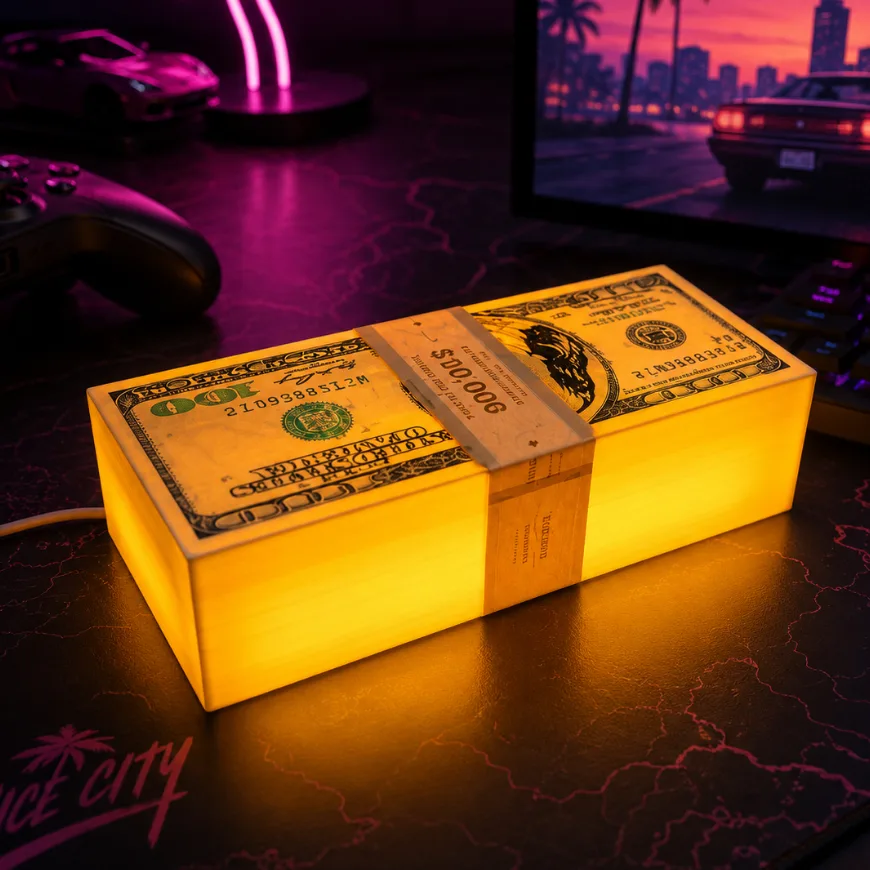 Luminária flutuante com LED e conexão USB