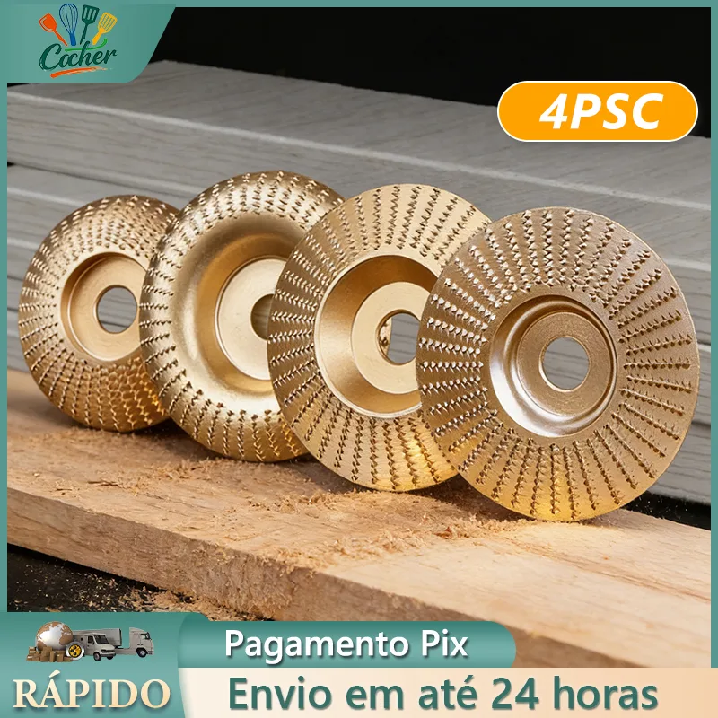 Kit com 4 discos de desbaste para madeira